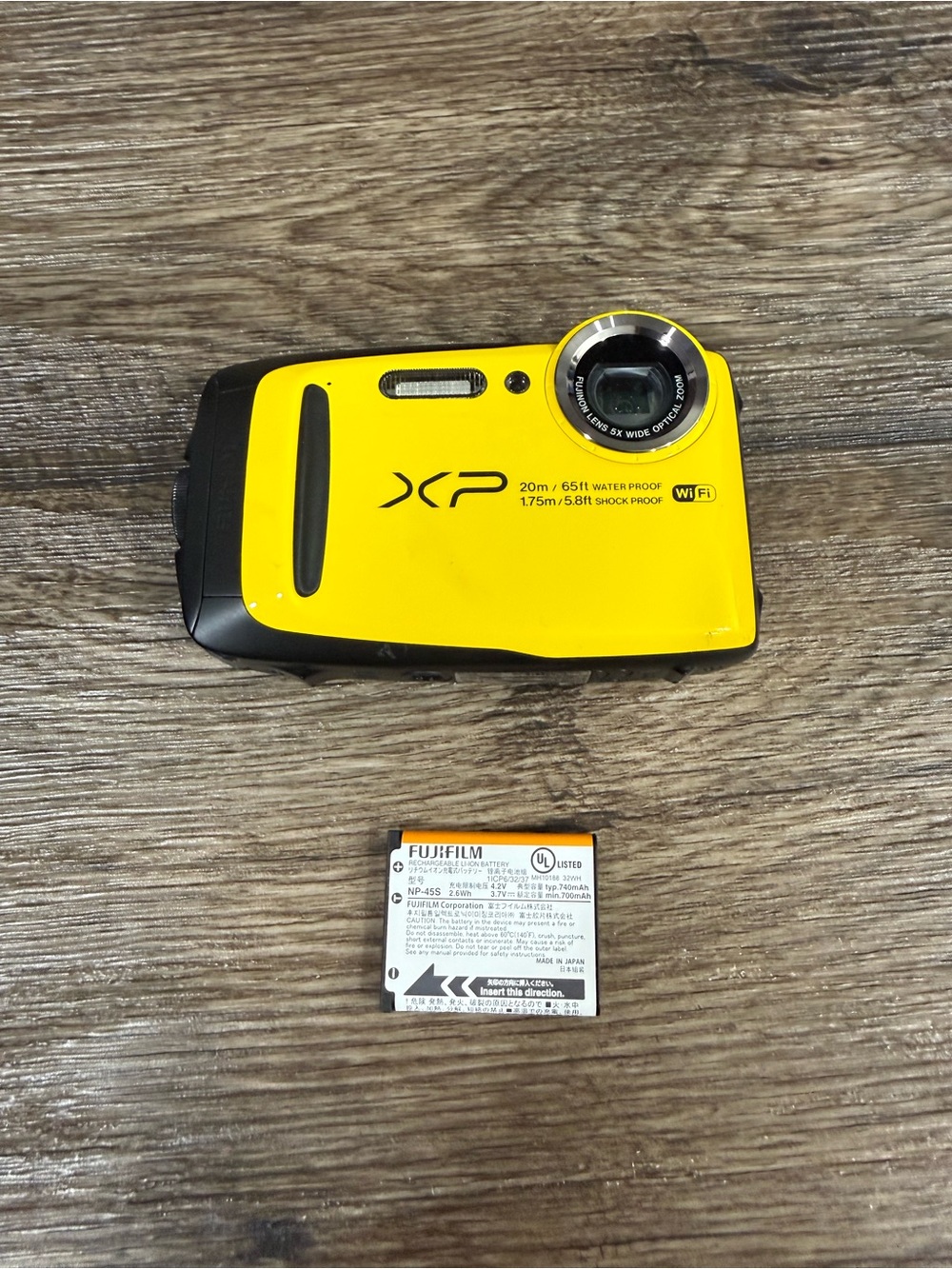 UNTESTED Fujifilm FinePix XP120 16MP Digital Camera Black Yellow Tested w/Batt